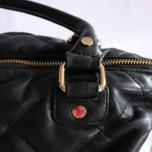 Deux Lux Women's Black Quilted Casual Zipper Lined Hand Cross Body Pocket Bag - Picture 13 of 16